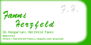 fanni herzfeld business card